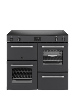 Belling Farmhouse 100cm Electric Induction Hob Range Cooker, Anthracite, Anthracite