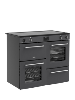 Belling Farmhouse 100cm Electric Induction Hob Range Cooker, Anthracite - view 2, Anthracite