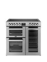 Belling Cookcentre 90cm Electric Ceramic Hob Range Cooker, Stainless