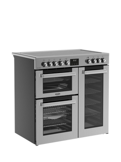 Belling Cookcentre 90cm Electric Ceramic Hob Range Cooker, Stainless - view 2, Stainless