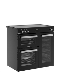 Belling Cookcentre 90cm Electric Induction Hob Range Cooker, Black - view 2, Black