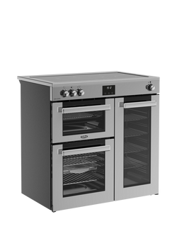 Belling Cookcentre 90cm Electric Induction Hob Range Cooker, Stainless - view 2, Stainless