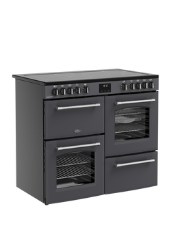 Belling Farmhouse 100cm Electric Ceramic Hob Range Cooker, Anthracite - view 2, Anthracite