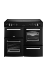 Belling Farmhouse 100cm Electric Ceramic Hob Range Cooker, Black