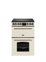 Belling Farmhouse 60cm Electric Ceramic Hob Range Cooker, Cream