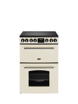 Belling Farmhouse 60cm Electric Ceramic Hob Range Cooker, Cream, Cream