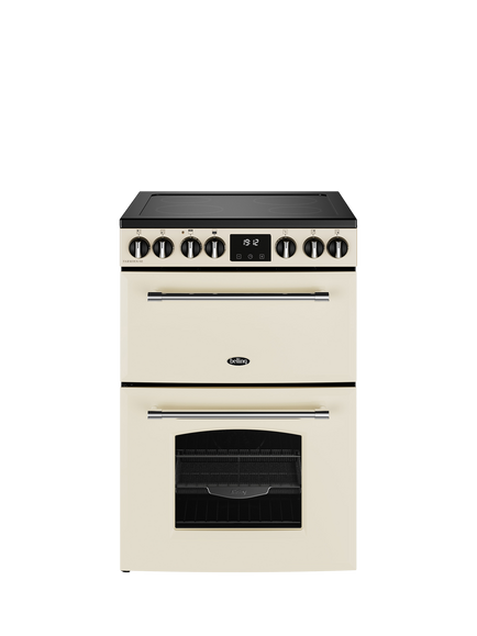 Belling Farmhouse 60cm Electric Ceramic Hob Range Cooker, Cream, Cream