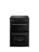 Belling Farmhouse 60cm Electric Induction Hob Range Cooker, Black