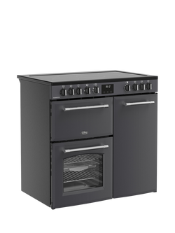 Belling Farmhouse 90cm Electric Ceramic Hob Range Cooker, Anthracite - view 2, Anthracite
