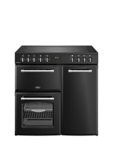 Belling Farmhouse 90cm Electric Ceramic Hob Range Cooker, Black