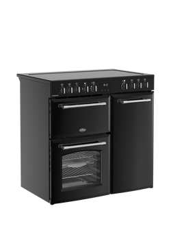 Belling Farmhouse 90cm Electric Ceramic Hob Range Cooker, Black - view 2, Black