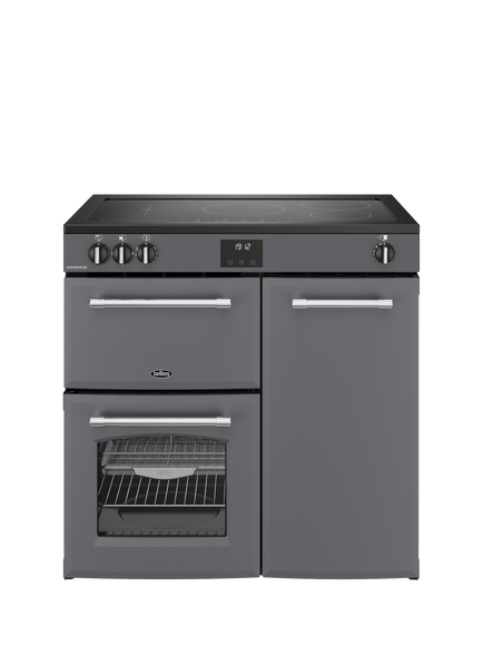 Belling Farmhouse 90cm Electric Induction Hob Range Cooker, Anthracite, Anthracite