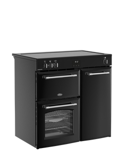 Belling Farmhouse 90cm Electric Induction Hob Range Cooker, Black - view 2, Black