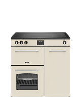 Belling Farmhouse 90cm Electric Induction Hob Range Cooker, Cream