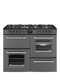Belling Farmhouse 110DF Dual Fuel Range Cooker, Anthracite, Anthracite