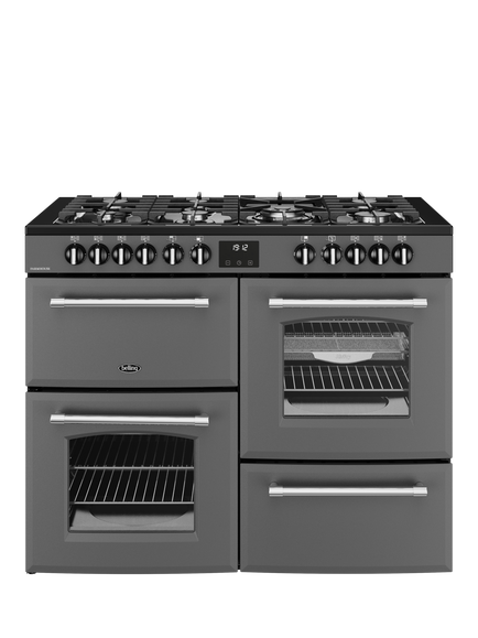 Belling Farmhouse 110DF Dual Fuel Range Cooker, Anthracite, Anthracite