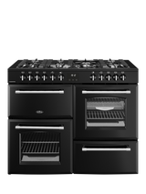 Belling Farmhouse Gas Hob Range Cooker, Black
