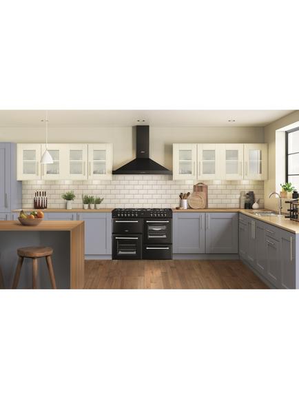 Belling Farmhouse Gas Hob Range Cooker, Black - view 2, Black