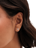 Simply Silver Cubic Zirconia Classic Round Stud Earrings, Pack of 3, Silver
