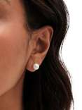Simply Silver 925 Pearl Stud 8mm Earrings, Silver