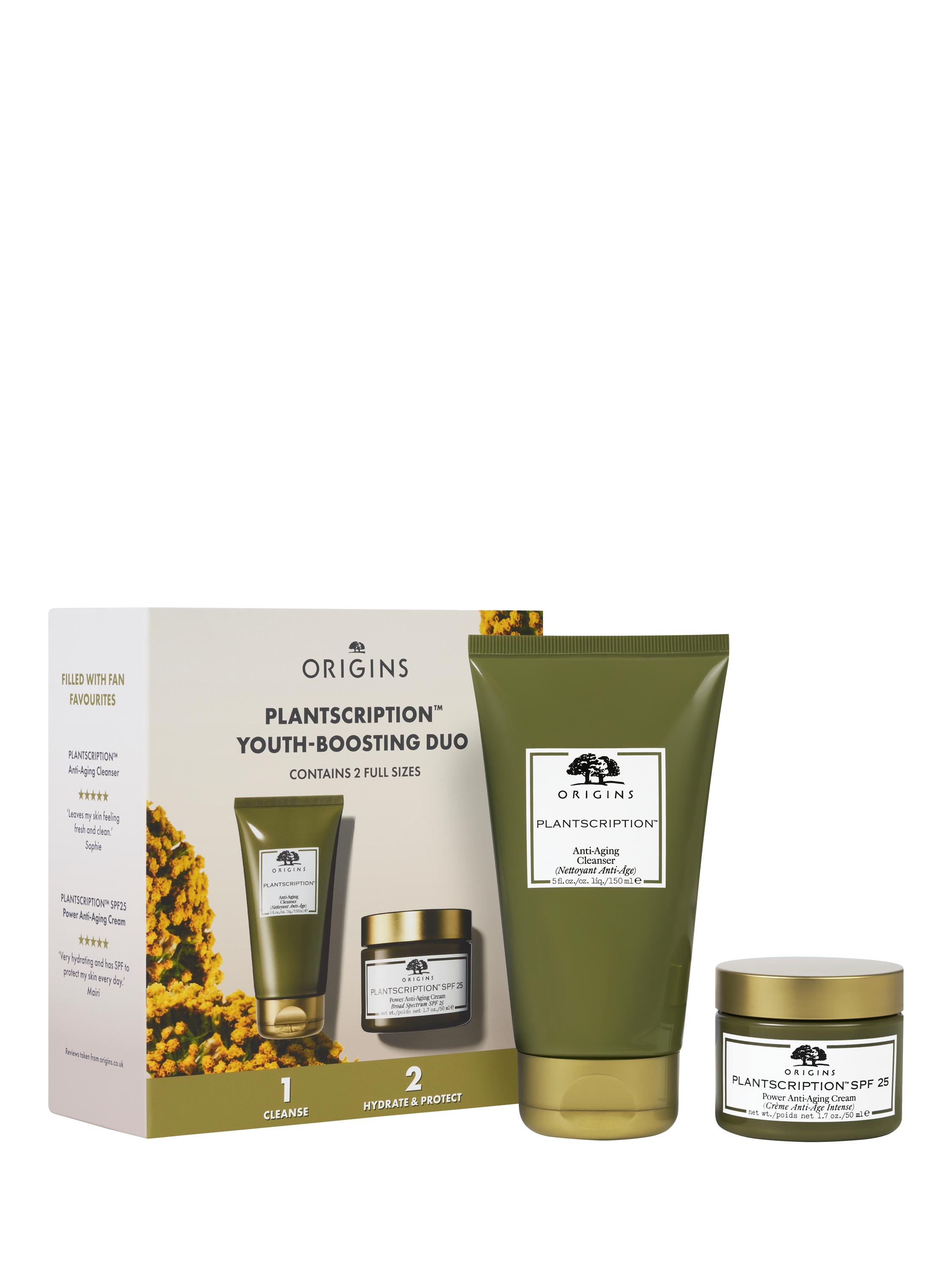 Product image 1 of 5, which shows Orgins Plantscription™ Youth-Boosting Duo Skincare Gift Set