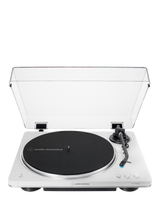 Audio-Technica AT-LP70XBTWS Bluetooth Turntable, White Silver