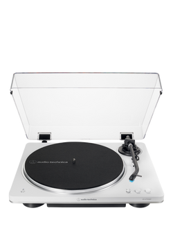 Audio-Technica AT-LP70XBTWS Bluetooth Turntable, White Silver, White Silver