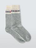 John Lewis Wool and Cashmere Blend Fairisle Socks, Grey