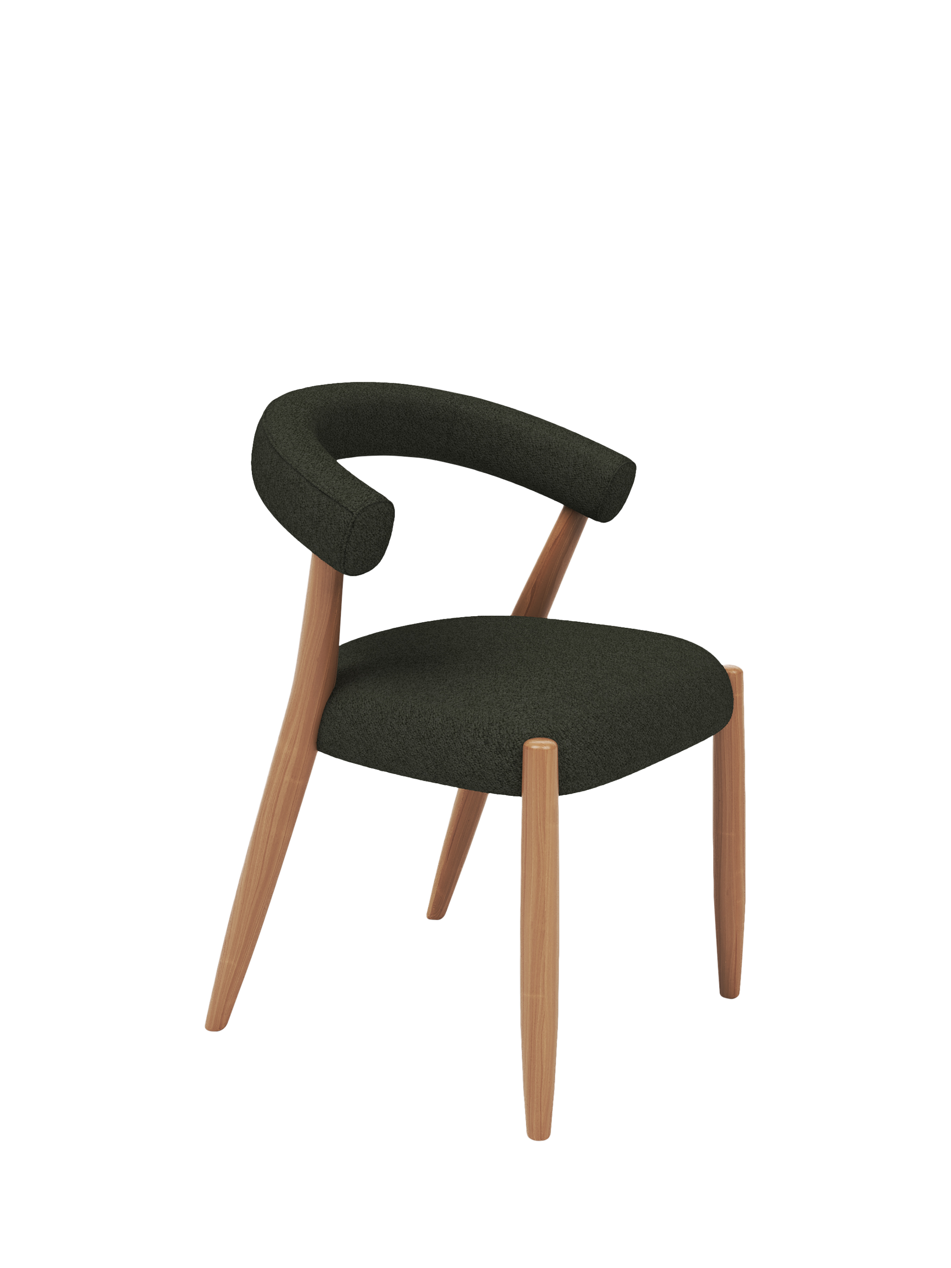 John Lewis Odell Dining Chair, Oak Leg, Everest Fern