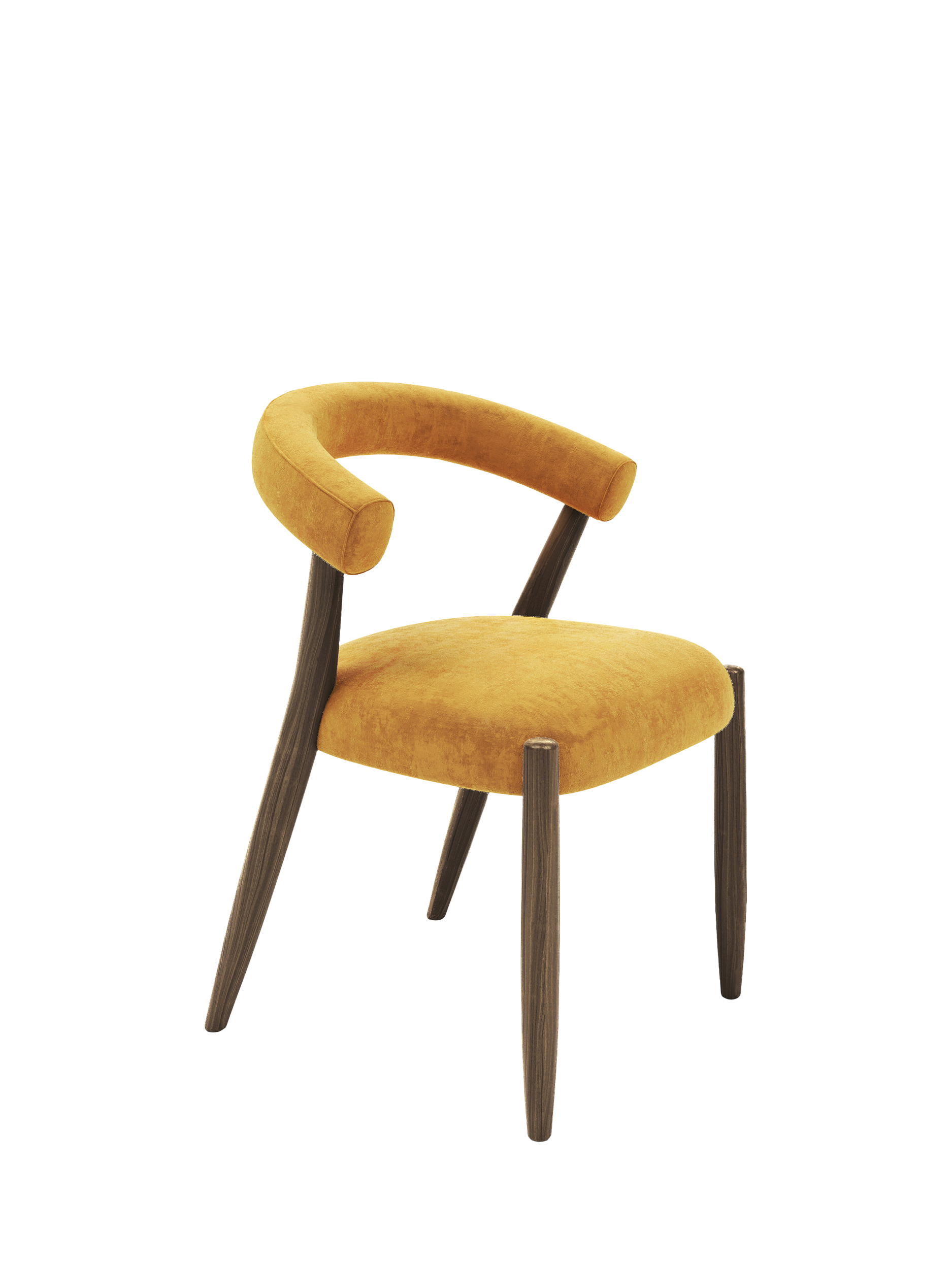 John Lewis Odell Dining Chair Smoked Oak Leg Ombra Saffron
