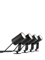 Philips Hue Lily Outdoor Spotlight Base Unit, Extension & x4 Lily Spotlights, Black