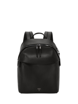 TUMI Voyageur Holland Leather Backpack, Black/Gunmetal, Black/Gunmetal