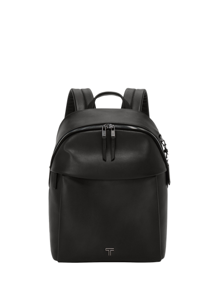 TUMI Voyageur Holland Leather Backpack, Black/Gunmetal, Black/Gunmetal
