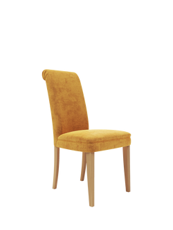 John Lewis Emily Dining Chair, Oak Leg, Saffron