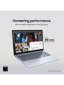 Samsung Galaxy Book4 Edge Laptop, Snapdragon X Plus Processor, 16GB RAM, Galaxy AI, 512GB SSD, 15.6" Full HD, Sapphire Blue - view 2, Sapphire Blue