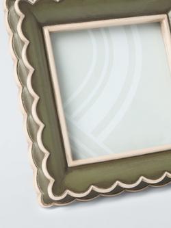 John Lewis Multi Scallop Hand Painted Photo Frame, 4 x 4" (10 x 10cm) - view 2, Green
