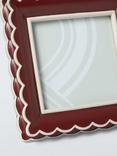 John Lewis Multi Scallop Hand Painted Photo Frame, 4 x 4" (10 x 10cm), Red