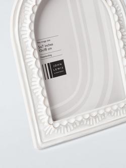 John Lewis Vintage Deco Arched Photo Frame, 5 x 7" (13 x 18cm), White - view 2, White