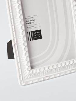 John Lewis Vintage Deco Photo Frame, 5 x 7" (13 x 18cm) - view 2, White