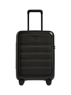 Antler Icon Stripe Pocket 4-Wheel 56cm Cabin Case - view 2, Black