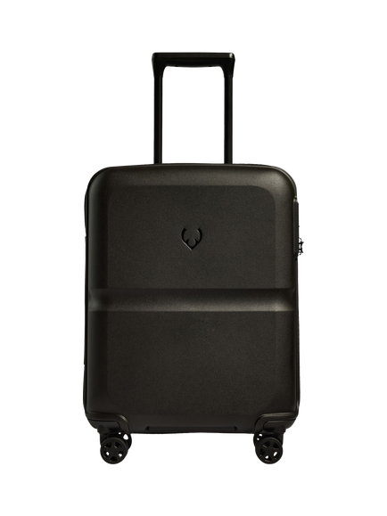 Antler 55cm Expandable Double Wheel Cabin Single Stripe Suitcase, 39L, Black