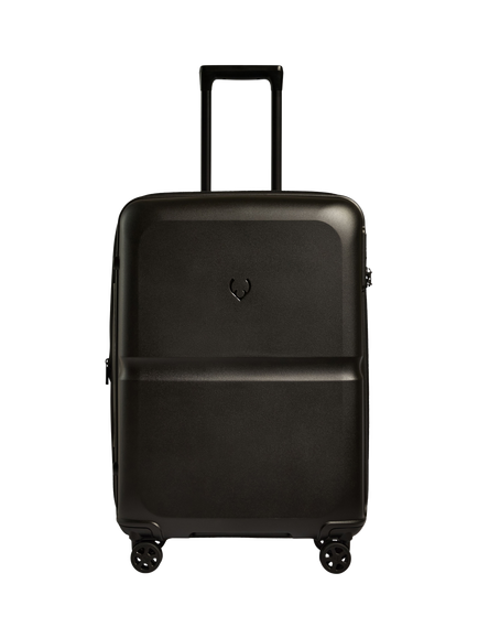 Antler Single Stripe 4-Wheel 68cm Expandable Medium Suitcase, 98L, Black