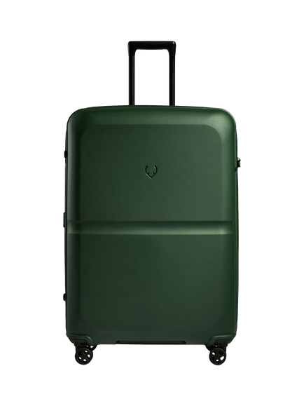Antler 81cm Expandable Double Wheel Large Single Stripe Suitcase, 156L, Green
