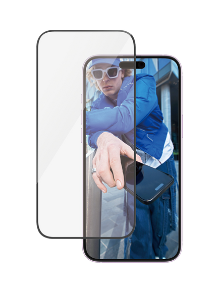 PanzerGlass Ultra-Wide Fit Screen Protector for iPhone 16 Plus / iPhone 15 Plus, 