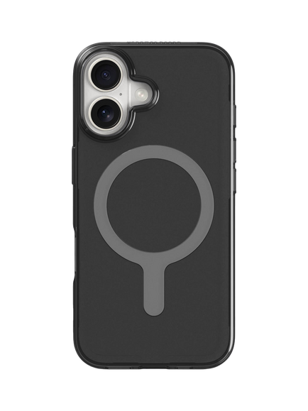 agood company Case with MagSafe for iPhone 16, Tinted Black Clear, 