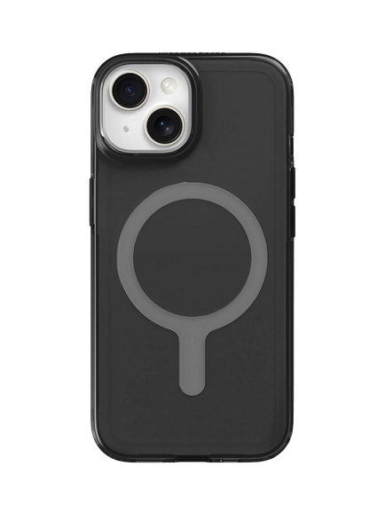 agood company Case with MagSafe for iPhone 15, Tinted Black Clear, 