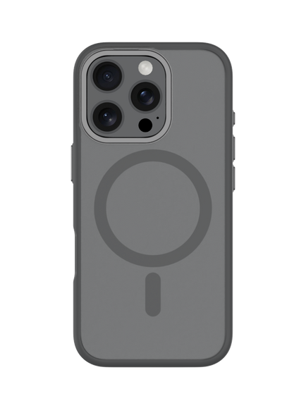 QDOS Hybrid Soft & Snap Case for iPhone 16 Pro, Black Titanium / Clear, Black Titanium / Clear