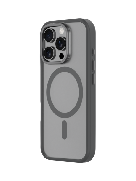 QDOS Hybrid Soft & Snap Case for iPhone 16 Pro, Black Titanium / Clear - view 2, Black Titanium / Clear