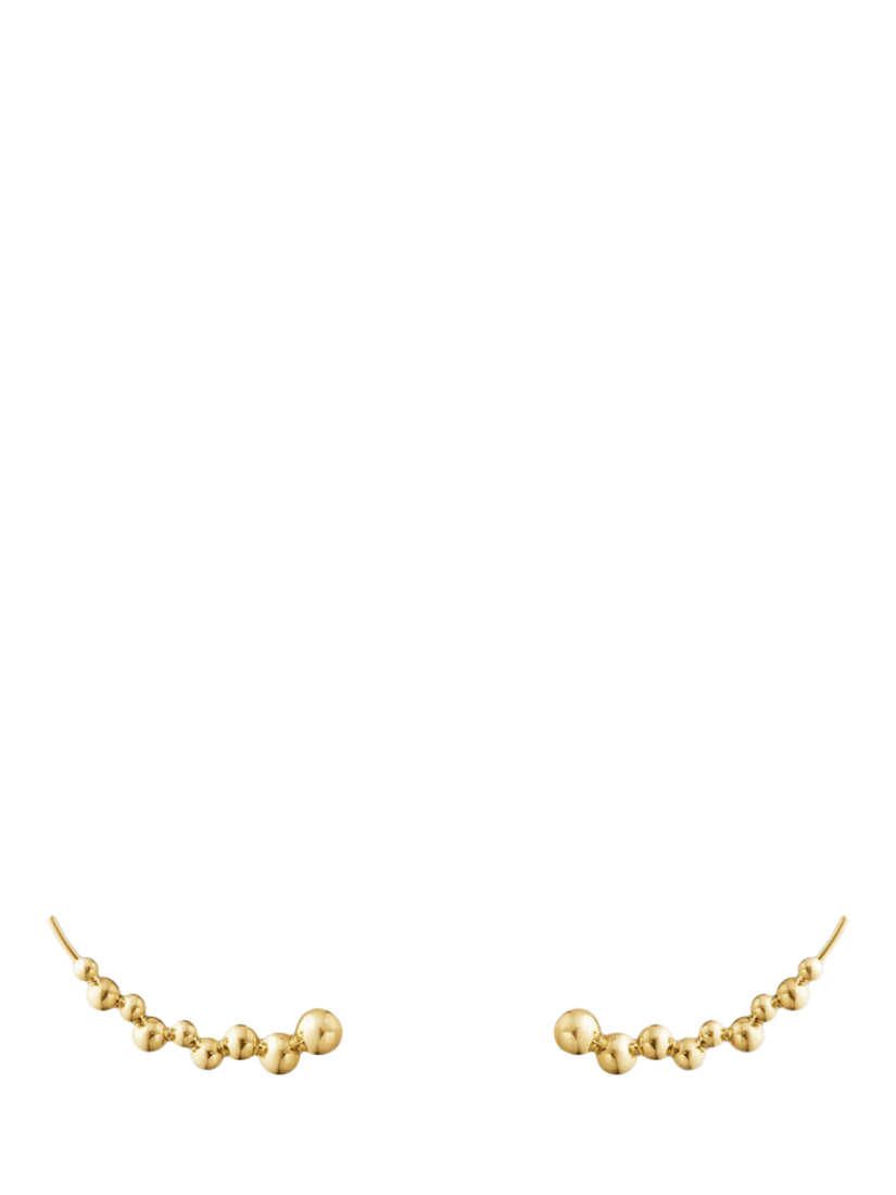 Product image 1 of 1, which shows Georg Jensen 18ct Yellow Gold Moonlight Grape Cluster Earrings, Gold