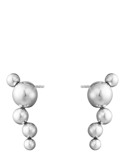 Georg Jensen Cascading Grape Cluster Stud Earrings, Silver - view 2, Sterling Silver